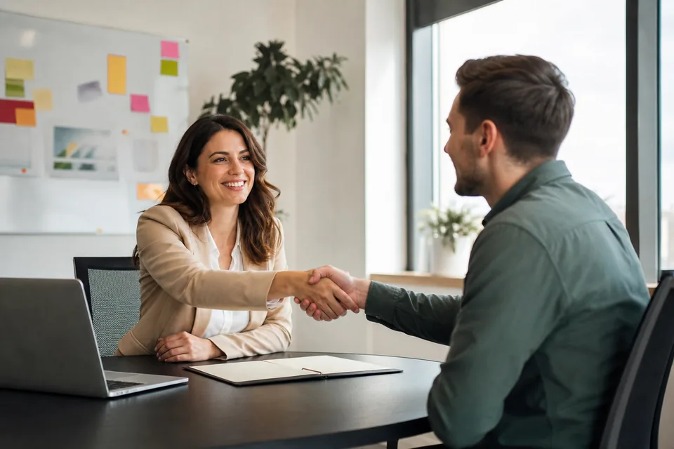 Hiring manager offering a full time role to a freelance content marketer